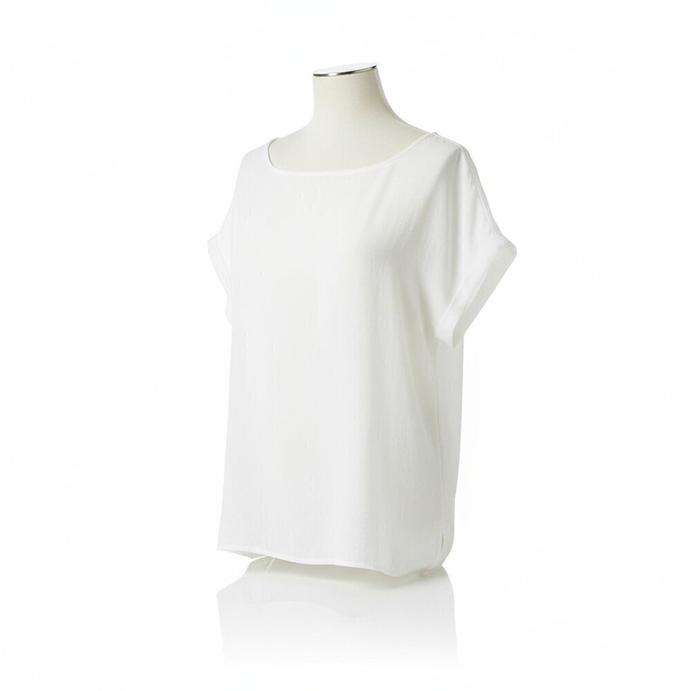 Terzo Millennio Italy 100% Linen White Boxy Minimalist Blouse Sz S